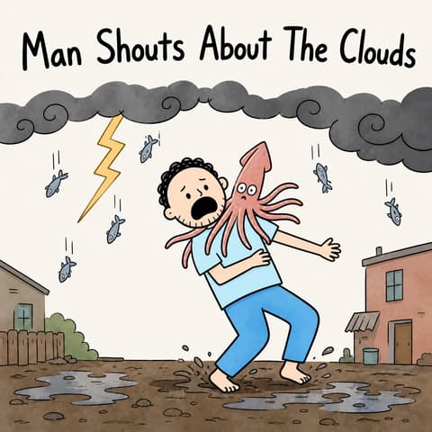 Man Shouts About The Clouds