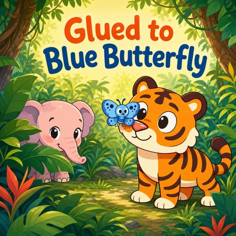 Glued to Blue Butterfly