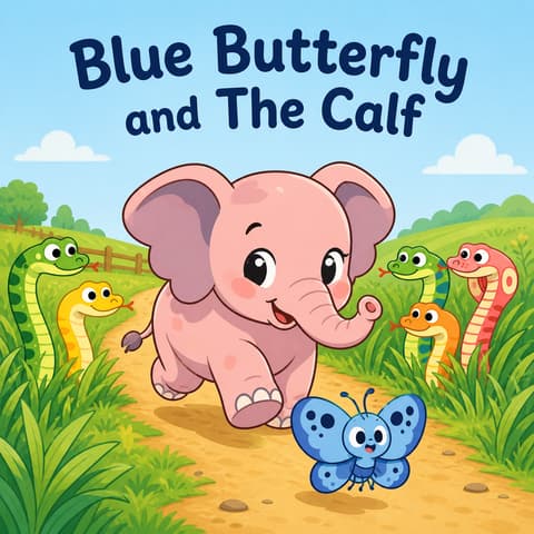 Blue Butterfly and The Calf