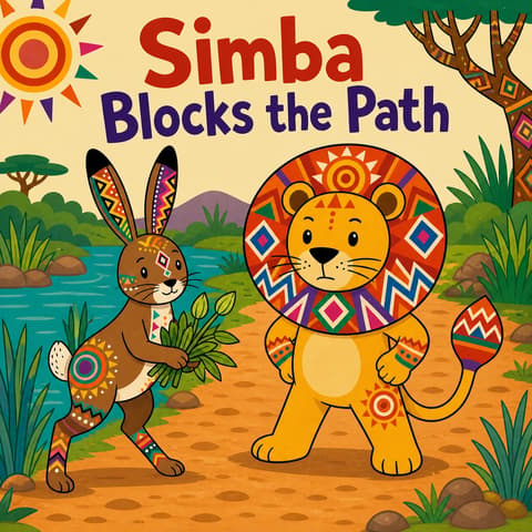 Simba Blocks the Path
