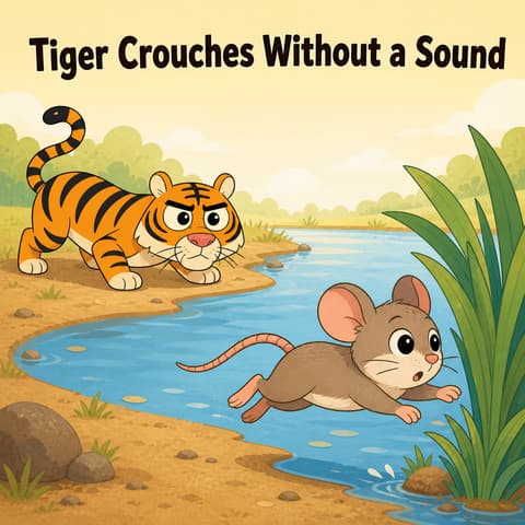 Tiger Crouches Without a Sound