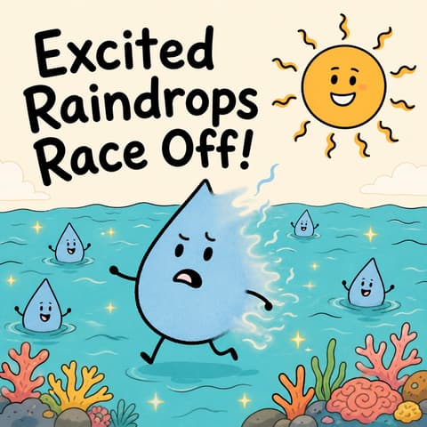 Excited Raindrops Race Off!