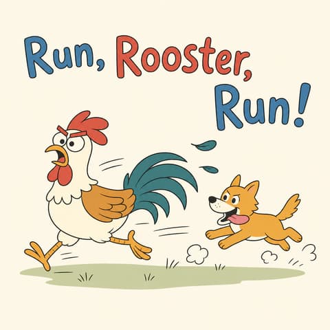 Run, Rooster, Run! | Bookbot Decodable Reader Level 75