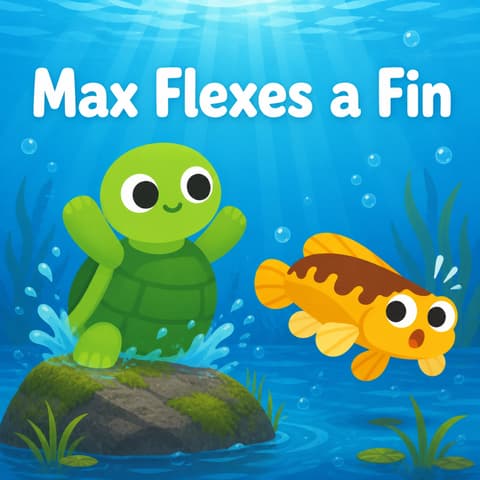 Max Flexes a Fin