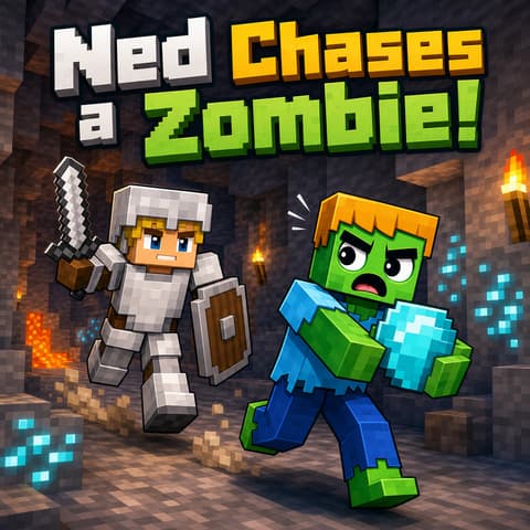 Ned Chases a Zombie! | Bookbot Decodable Reader Level 57