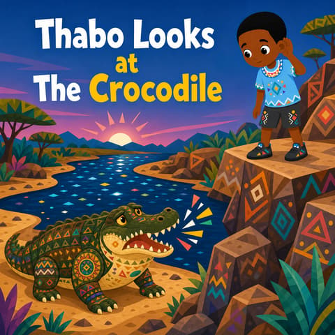 Thabo Looks at The Crocodile