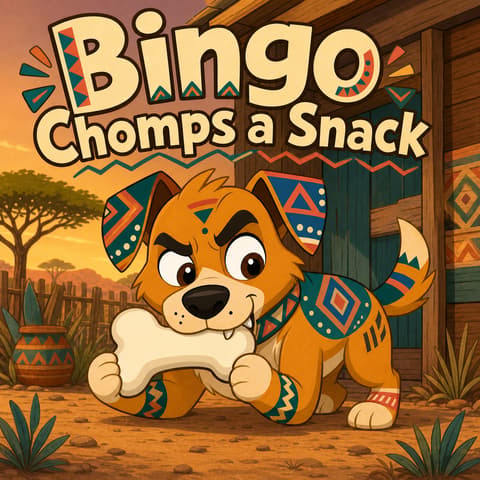 Bingo Chomps a Snack