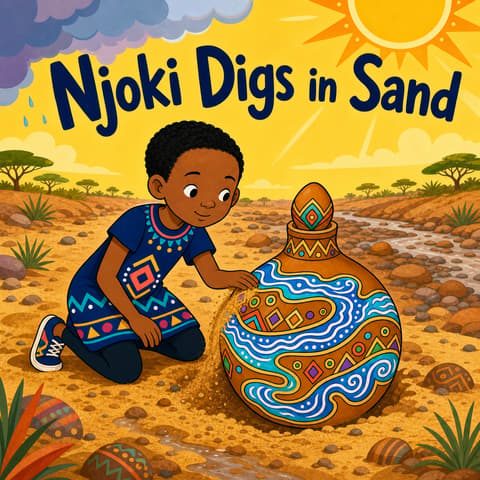 Njoki Digs in Sand