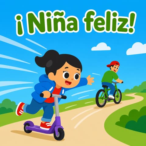 ¡Niña feliz! | Libro ATAL de aventura nivel 23
