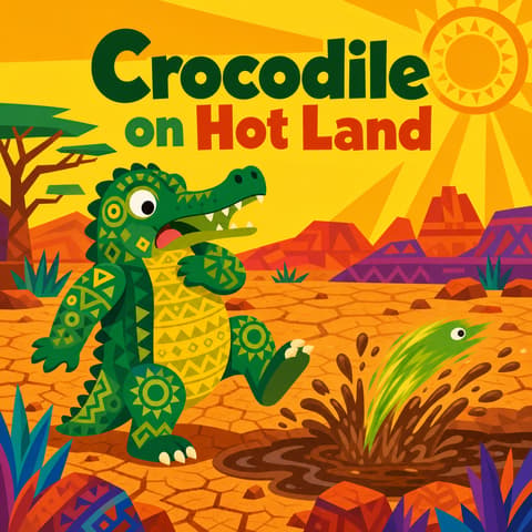 Crocodile on Hot Land