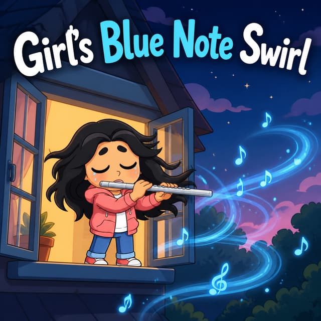 Girl's Blue Note Swirl