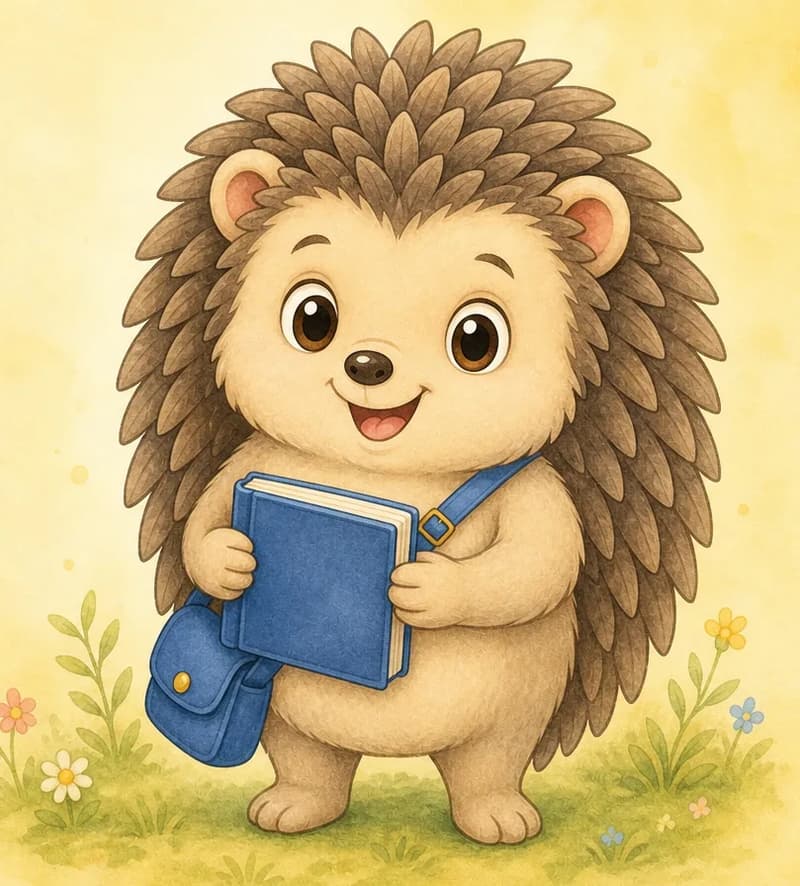Enrique stands in a clear, simple celebratory pose — a warm proud smile, maybe paws slightly raised. Soft simple background. Closing-page feel-good mood.