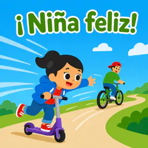 ¡Niña feliz! | Libro ATAL de aventura nivel 23