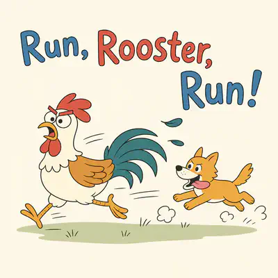 Run, Rooster, Run! | Bookbot Decodable Reader Level 75