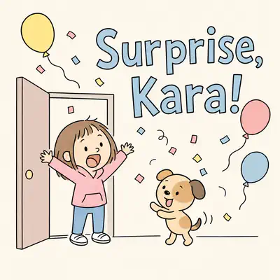 Surprise, Kara! | Bookbot Decodable Reader Level 52