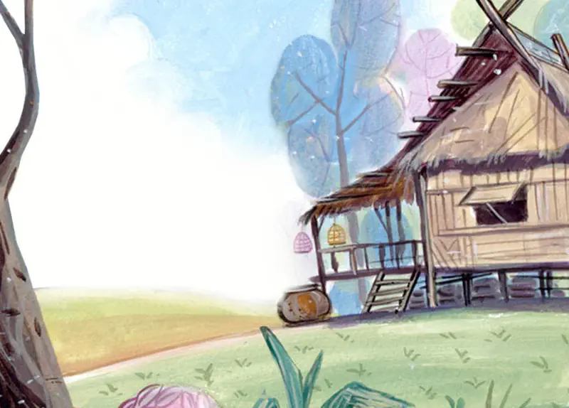 Yellow bird sitting sadly inside golden birdcage with door closed