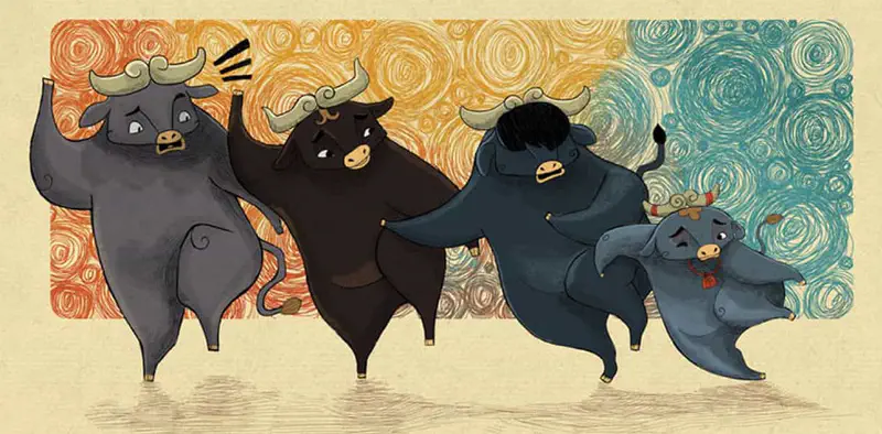 Bop taking bad step and accidentally tripping all the bulls