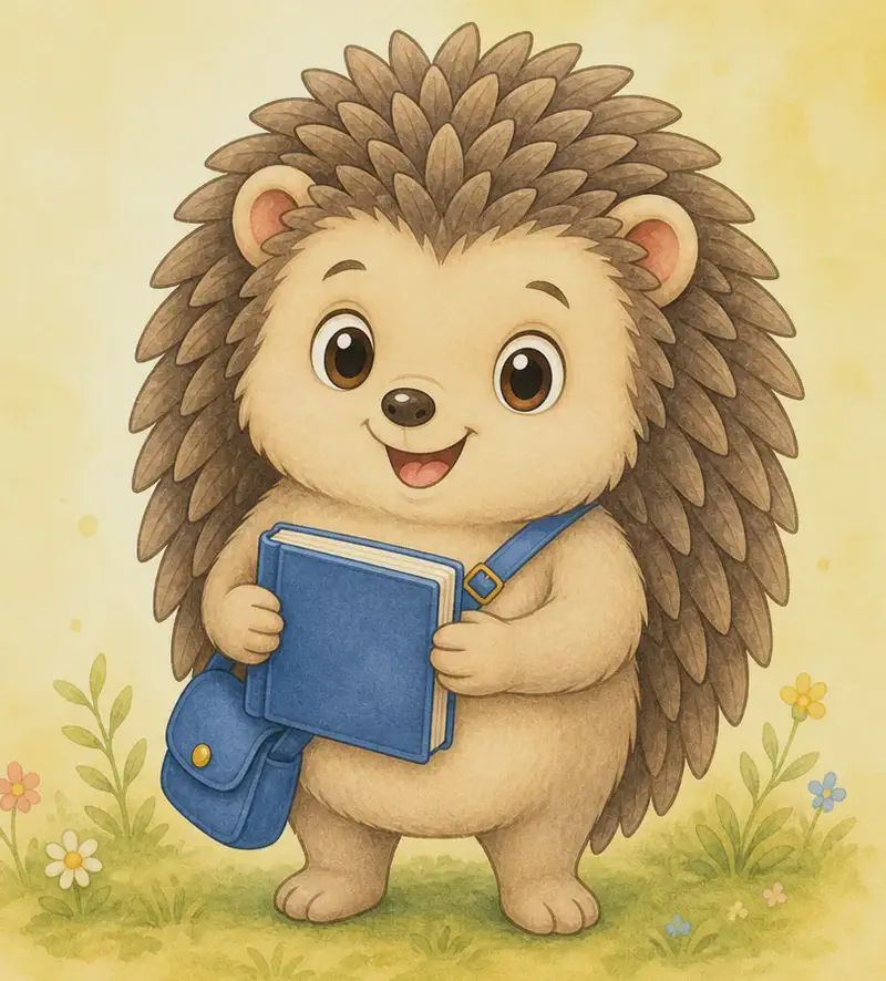 Enrique stands in a clear, simple celebratory pose — a warm proud smile, maybe paws slightly raised. Soft simple background. Closing-page feel-good mood.