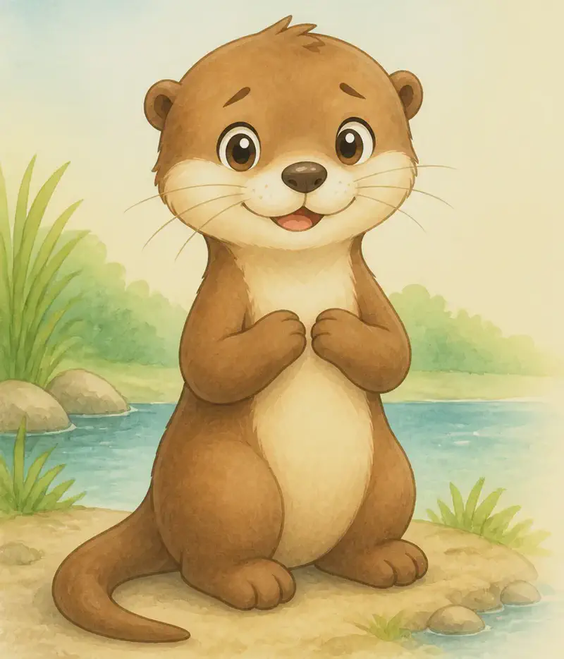 Introduce Nancy. Show her in a clear, friendly pose — perhaps sitting upright on her hind legs — so the reader can see her clearly. Simple background.
