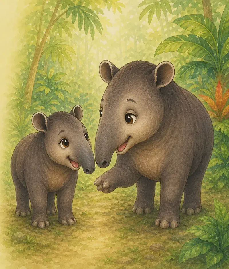 Diana and Dora standing close together, heads bowed slightly toward one another as Dora gives gentle advice. Diana's expression is attentive and grateful. Setting: a calm jungle background. Mood: warm, wise, closing feel-good page.