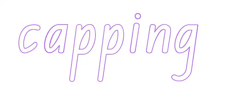 the word &lsquo;capping&rsquo; in large, outline font