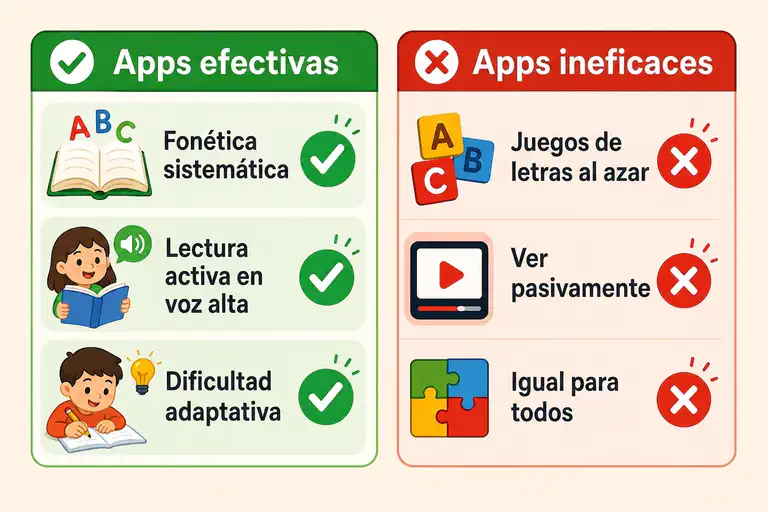 Qué hace efectivas o ineficaces a las apps de lectura