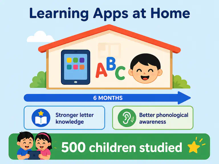How learning apps at home support reading readiness