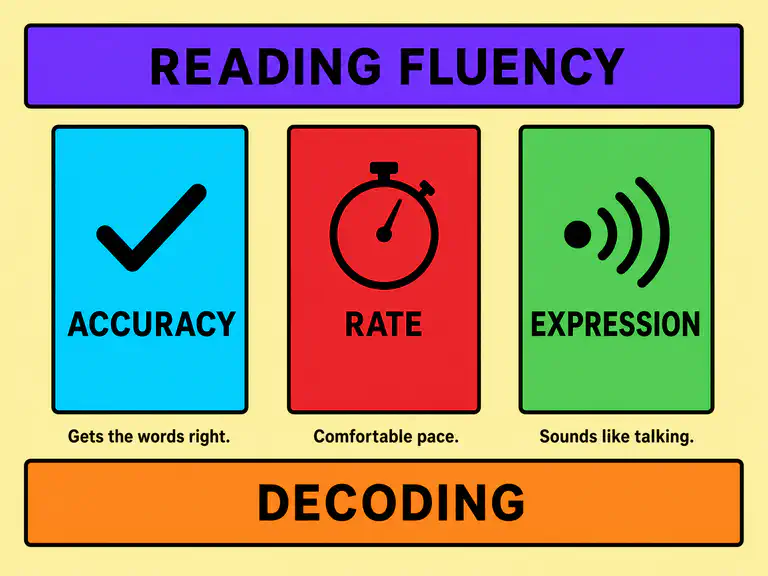 Accuracy, rate and expression as three pillars of reading fluency resting on decoding